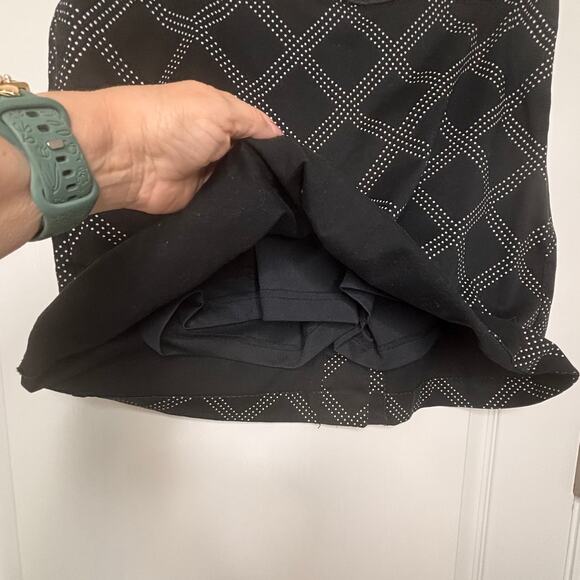 Izod Performance X Wms 10 Black White Diamond Dot Pattern Skort Athleisure - Picture 5 of 9